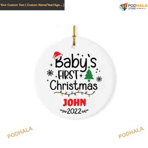 Custom Baby's First Christmas Ornament, 2023 First Christmas Together