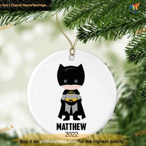 Custom Batman Superhero Christmas Ornament, Friends Christmas Ornaments