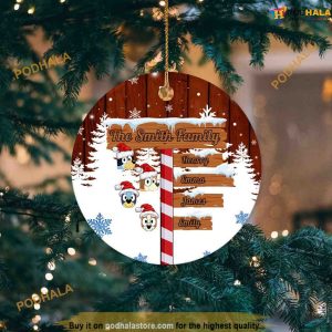 Custom BlueyDad Family Names Ornament, Family Christmas Ornaments