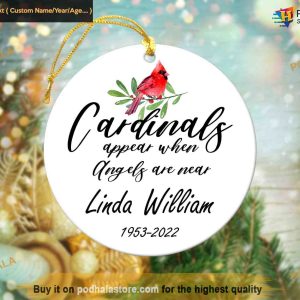 Custom Cardinal Ornament, Family Tree Decoration