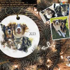 Custom Cat Christmas Ornament Photo Gift for Cat Mom Dad 3