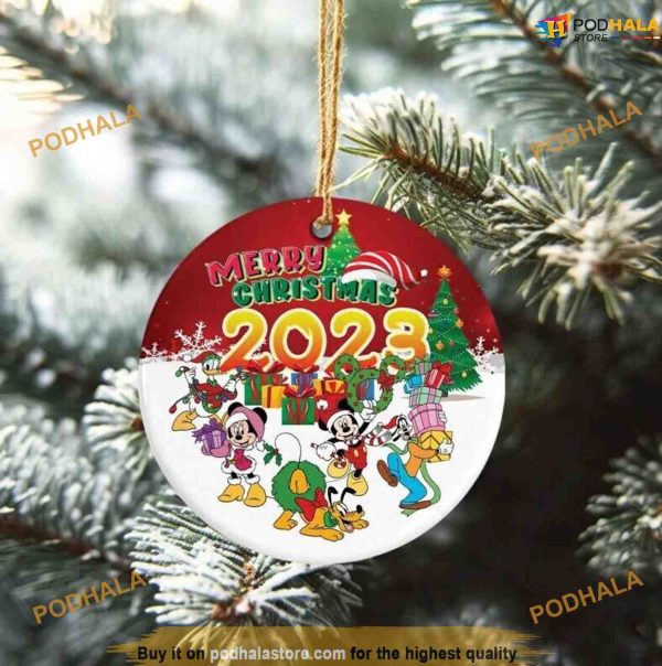 Custom Disney Name Ornaments, Personalized 2023 Disney Christmas Ornaments