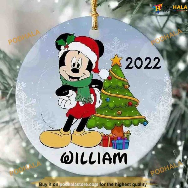 Custom Disneyland Mickey Ceramic Christmas Ornaments, Mickey Mouse Ornaments