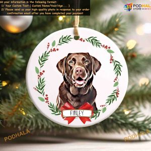 Custom Dog Ornament Personalized Pet Photo and Name Christmas Gift Ideas For Dog Lovers 1