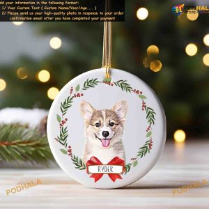 Custom Dog Ornament Personalized Pet Photo and Name Christmas Gift Ideas For Dog Lovers 5