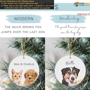Custom Dog Photo Ornament Personalized Pet Christmas Gifts 3