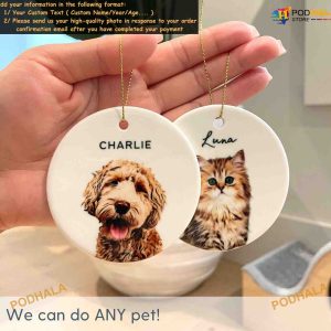 Custom Dog Photo Ornament Personalized Pet Christmas Gifts 4