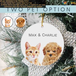 Custom Dog Photo Ornament Personalized Pet Christmas Gifts 5