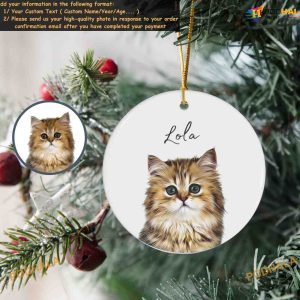 Custom Dog Photo Ornament Personalized Pet Christmas Gifts 7