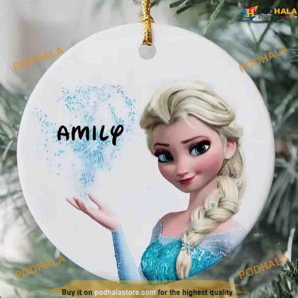 Custom Elsa Disneyland Princess Ceramic Ornament
