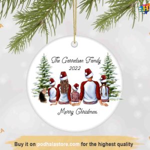 Custom Family Christmas Ornament with Children, Personalized Family Ornaments