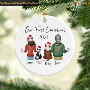 Custom Family's First Christmas, Personalized Ornament