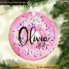 Custom Festive Donut Ornament, Funny Christmas Ornaments