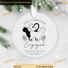 Custom First Engagement Christmas Ornament, Special Ornament Celebration
