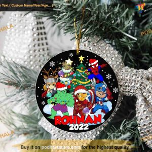 Custom Kid Name Marvel Ornament, Funny Christmas Ornaments