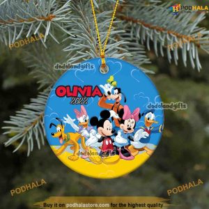 Custom Mickey & Friends Ornament, Disney Xmas Decorations
