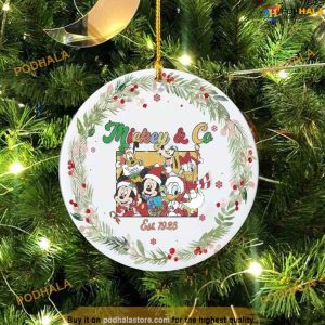 Custom Mickey Mouse Ornament, Personalized 2023 Disney Xmas Decorations