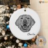 Custom Pet Ornament Christmas Pet Face, Photo and Name, Personalized Ceramic Ornaments