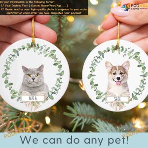 Custom Pet Photo and Name Ornament Personalized Dog Christmas Gift 2