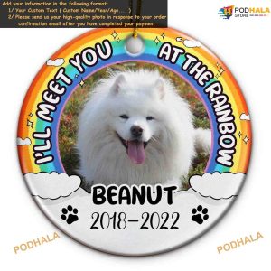 Custom Photo Ornament Rainbow Bridge Memorial for Dog Cat Lovers 3