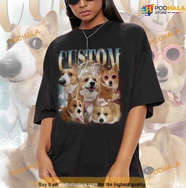 Custom Photos Dog Bootleg Retro 90s Shirt, Custom Pet Photo, Pet Lovers Gift