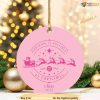 Custom Pink Barbie Christmas Ornament, Barbie Doll Ornaments Bauble White Design