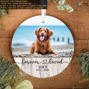 Custom Porcelain Dog Ornament Photo Gift, Pet Lover, Forever Loved OR101