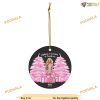 Custom Pretty in Pink Barbie Ornament, Barbie Xmas Ornaments Snowflake Design