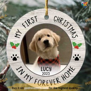 Custom Puppies First Christmas Ornament, Dog Picture Ornament Keepsake