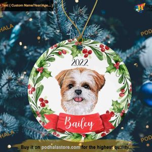 Custom Shih Tzu Christmas Ornament, Friends Tree Decor