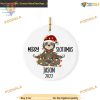 Custom Sloth Christmas Ornament, Friends Christmas Ornaments