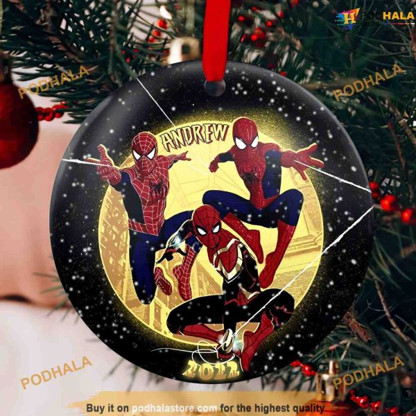 Custom Spiderman Christmas Ornament, Disney Christmas Tree Decor