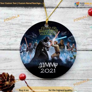 Custom Star Wars Christmas Ornament, Personalized Family Ornaments