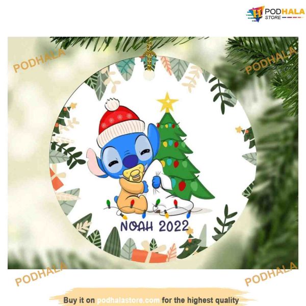 Custom Stitch Baby Birthday 2023, Stitch Christmas Decorations, Ornament Home Decor