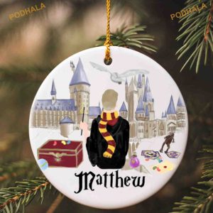 Custom Wizard Ornament, Personalized Family Ornaments