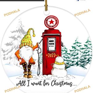 Custom Year Gas Price Christmas Ornament, Funny Christmas Ornaments