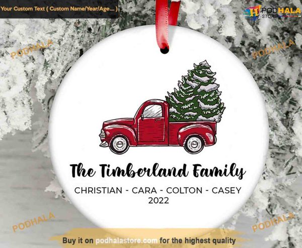 Customizable Family Ornament, Personalized Family Christmas Ornaments