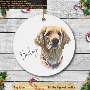 Customized Pet Portrait and Personalized Photo Ornaments