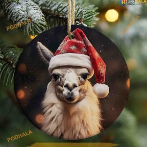 Cute Llama Christmas Ornament, Personalized Family Ornaments