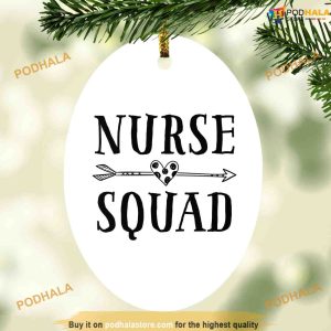 Cute Nurse Squad Oval Ornament, Nurse Christmas Ornaments