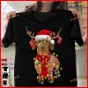 Dachshund Christmas Shirt, Dachshund Dog Wearing Red Merry Christmas Shirt