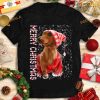 Dachshund Wearing Merry Christmas Shirt, Funny Xmas Gifts