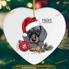 Dachshund with Santa Hat Ornament, Funny Christmas Ornaments