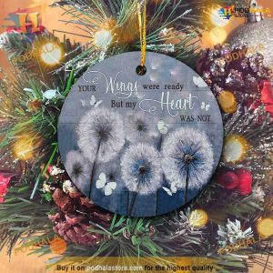 Dandelion Memorial Wings Ornament, Family Christmas Ornaments
