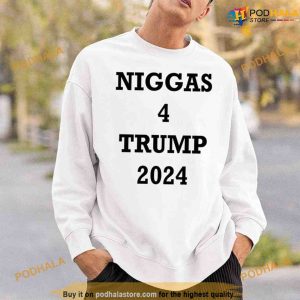 Derrick Gibson Niggas 4 Trump 2024 Shirt Funny Tee For Women Men 2