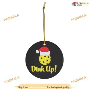 Dink Up Santa! Pickleball Christmas Ornament, Friends Christmas Ornaments