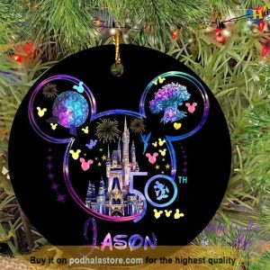 Disney 50th Anniversary Custom Ornament, Disney Xmas Decorations