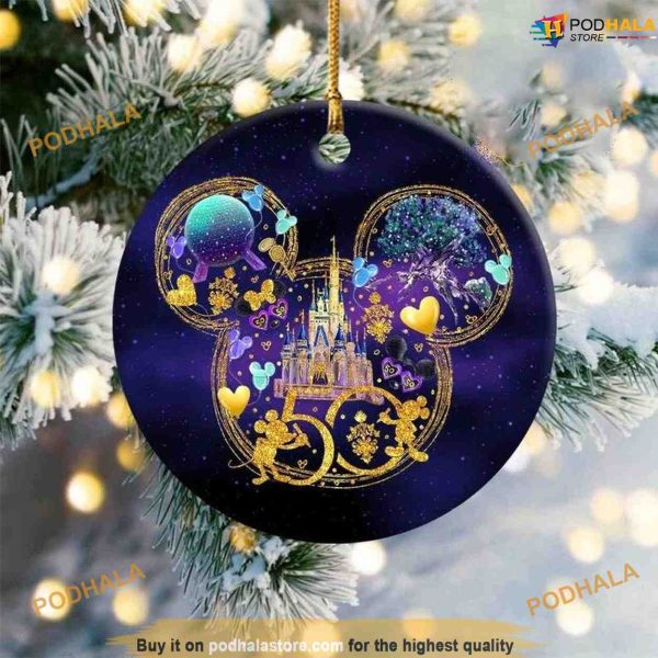 Disney 50th Anniversary Personalized Ornament, Disney Christmas Tree Decor