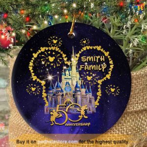 Disney 50th Personalized Ornament, Disneyland Christmas Ornaments