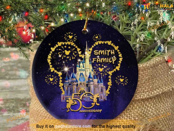 Disney 50th Personalized Ornament, Disneyland Christmas Ornaments
